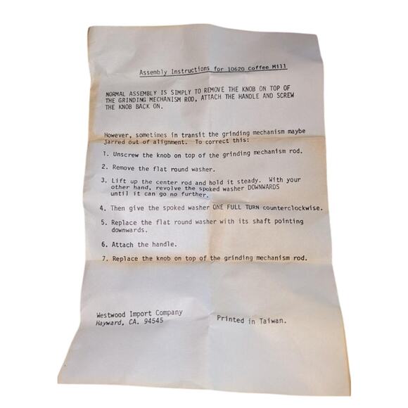 Vintage Coffee Grinder Mill Hand Crank Manual Drawer Wood Metal Model 10620 - Picture 4 of 7